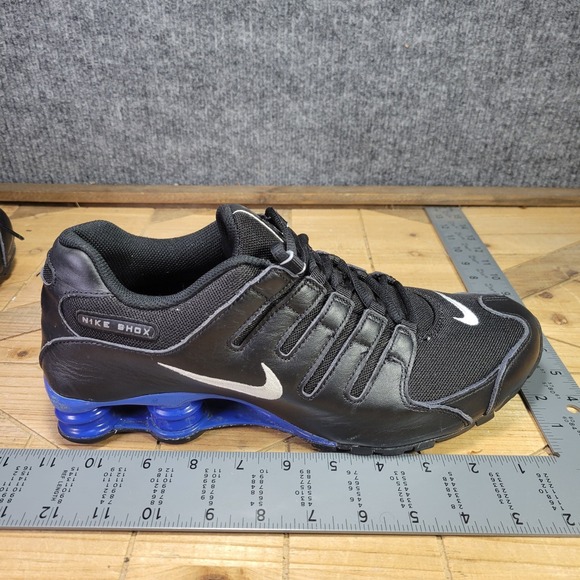 Nike ID Shox Mens 10 Wide 616118-981‎ Black Racer Blue Retro Nike Shoes Custom main image 13
